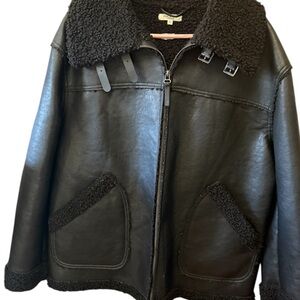 Women's Max Studio Black Bomber Jacket